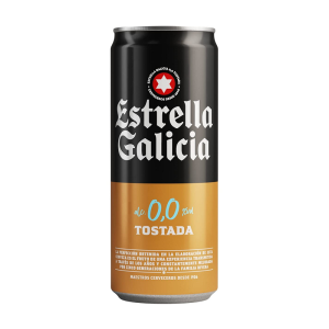 ESTRELLA GALICIA 0.0 TOSTADA 33CL. LATA